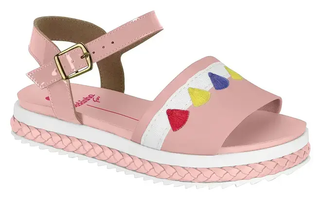 Sandália Flatform  Juvenil Feminina Molekinha - Rosa