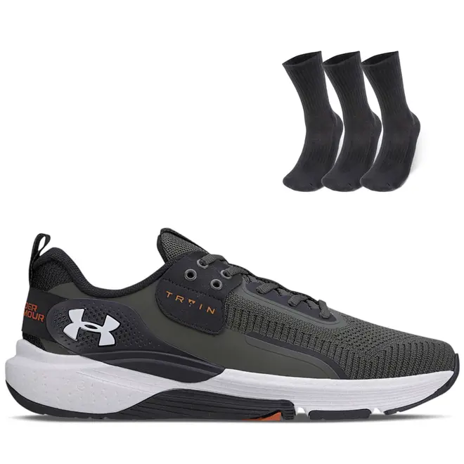 Kit 1 Tênis Tribase Lift e 1 Pct com 3 pares Meia Under Armour Heatgear cano alto