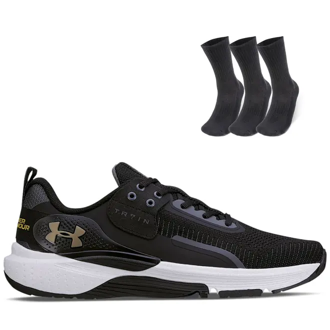 Kit 1 Tênis Tribase Lift e 1 Pct com 3 pares Meia Under Armour Heatgear cano alto