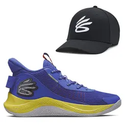 Kit 1 Tênis de Basquete Under Armour Curry 3Z7 e 1 Boné Curry Snapback