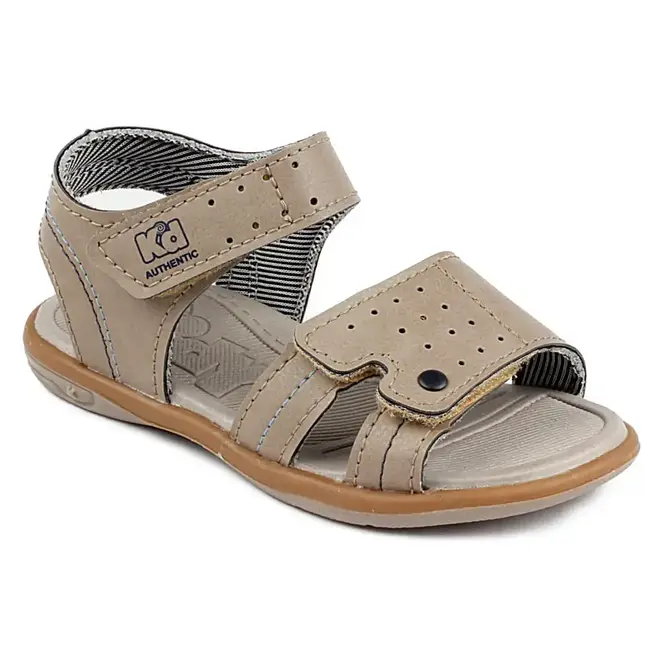 Sandália Flat Infantil Masculina Kidy - Bege