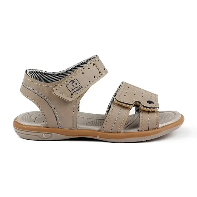 Sandália Flat Infantil Masculina Kidy - Bege