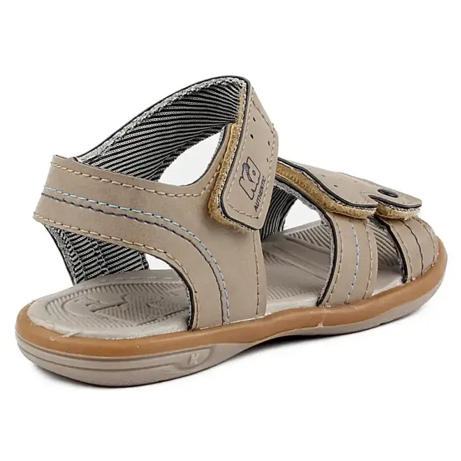 Sandália Flat Infantil Masculina Kidy - Bege