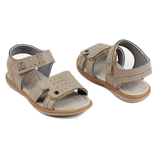 Sandália Flat Infantil Masculina Kidy - Bege