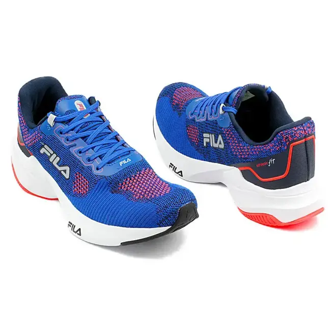 Tênis Fila Fit Azul e Laranja Masculino