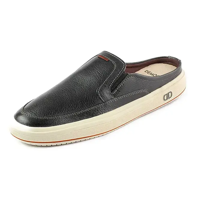 Mule Democrata Couro Denim Go Preto Masculino