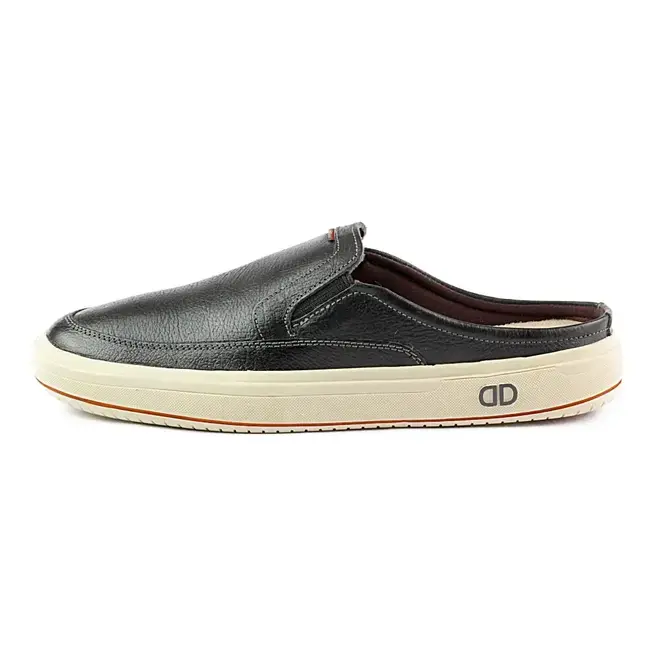 Mule Democrata Couro Denim Go Preto Masculino