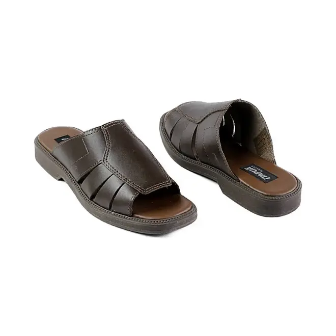 Chinelo Slide Itapuã Couro Marrom Masculino