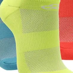 Meia Olympikus Cano Invisível Neon Pacote c/ 3 pares Masculina