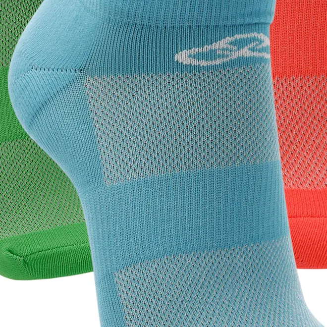 Meia Olympikus Cano Invisível Neon Pacote c/ 3 pares Masculina