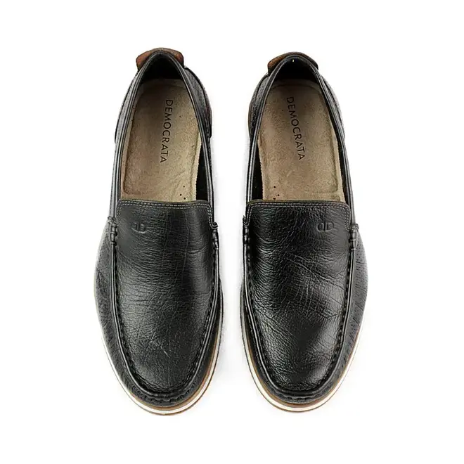 Mocassim Democrata Deck Masculino Preto e Marrom