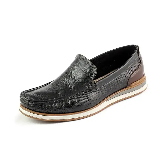Mocassim Democrata Deck Masculino Preto e Marrom