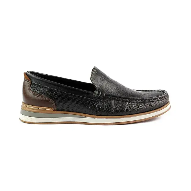 Mocassim Democrata Deck Masculino Preto e Marrom