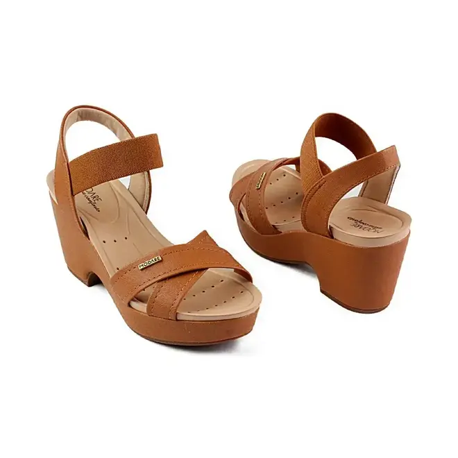 Sandália Plataforma Modare Feminino - Camel