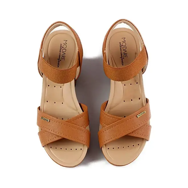 Sandália Plataforma Modare Feminino - Camel