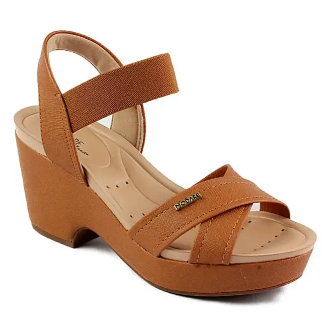 Sandália Plataforma Modare Feminino - Camel