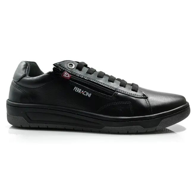 Sapatênis Masculino de Couro Ferracini Vox Preto 8052
