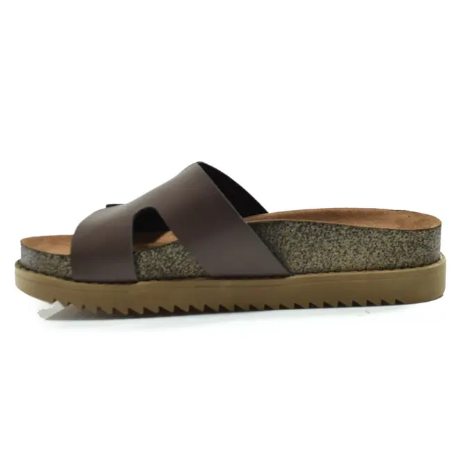 Sandália Flat Feminina Moleca Marrom 5500.100.9569