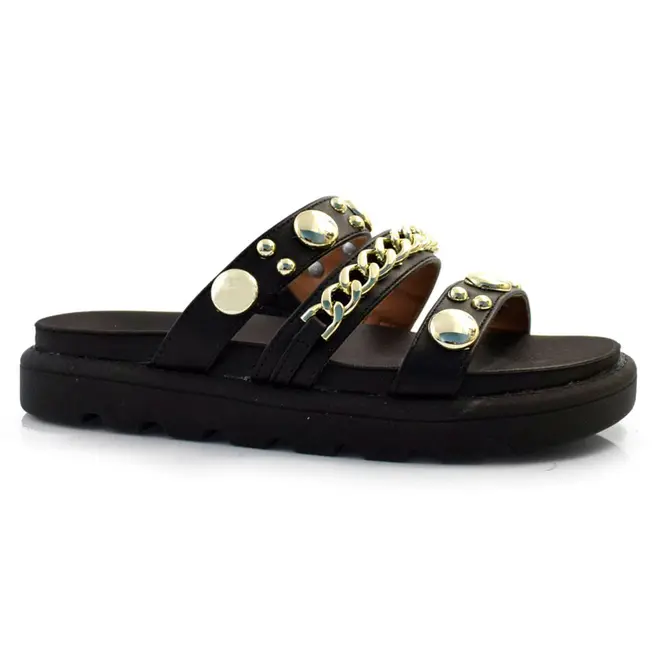 Sandália Flat Feminina Vizzano Preto 6510.102.7286