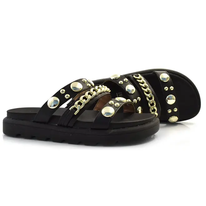 Sandália Flat Feminina Vizzano Preto 6510.102.7286