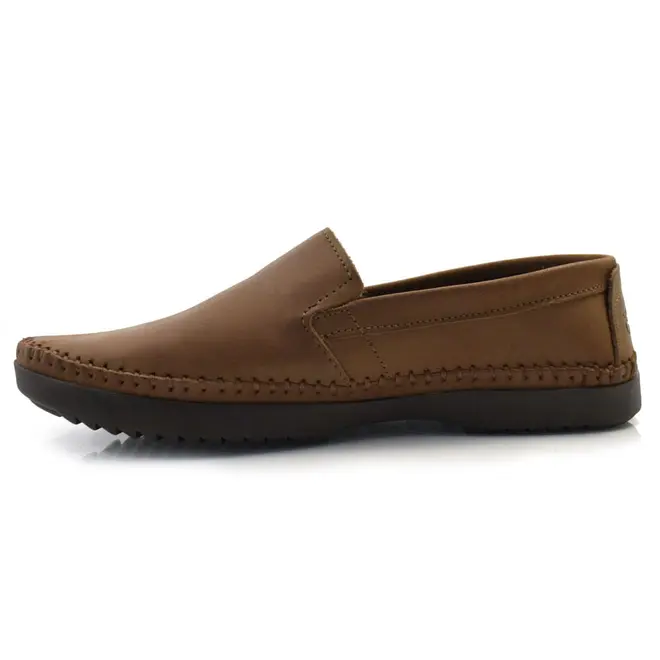 Sapatilha de Couro Masculina Free Way Logan Marrom LOGANX-1