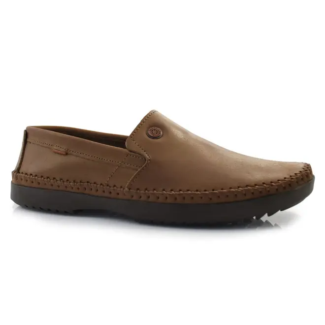 Sapatilha de Couro Masculina Free Way Logan Marrom LOGANX-1