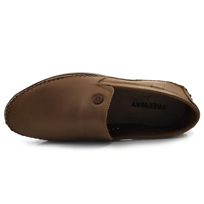Sapatilha de Couro Masculina Free Way Logan Marrom LOGANX-1