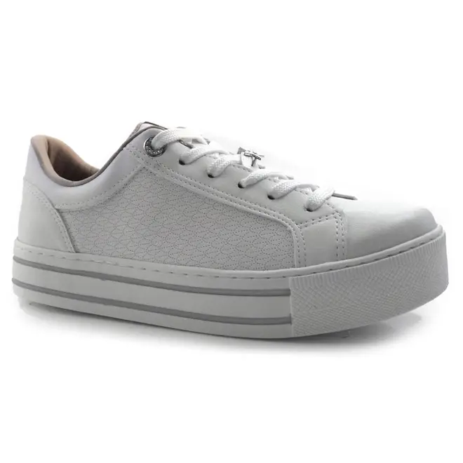 Tênis Casual Feminino Via Marte Branco 010-013-01