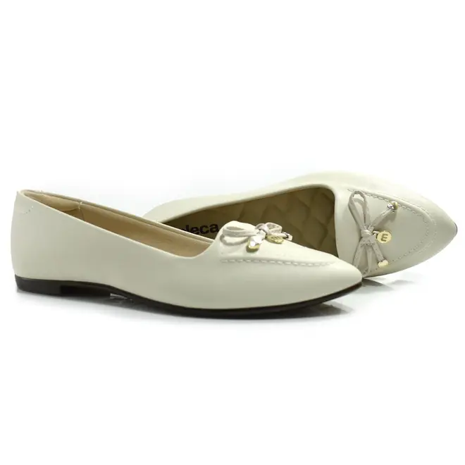 Sapatilha Feminina Moleca Off White 5635.863.7800