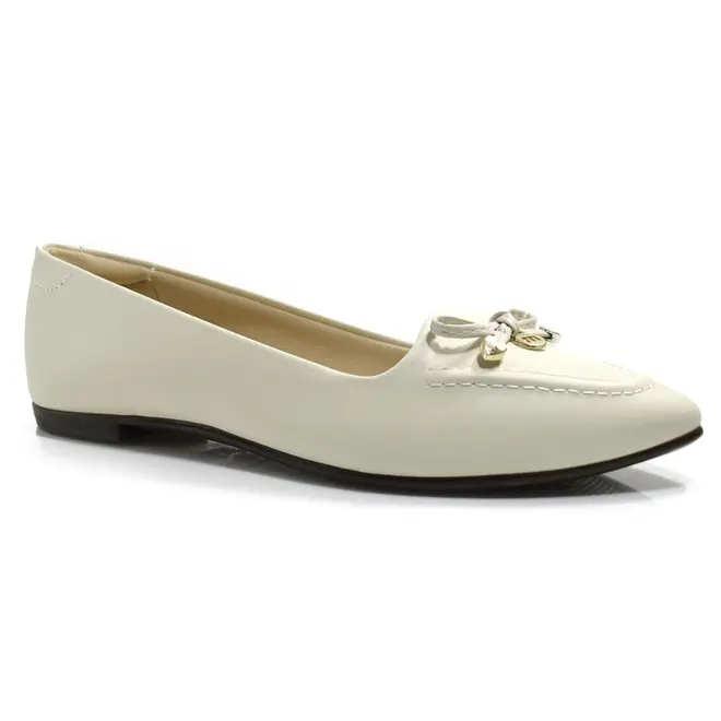 Sapatilha Feminina Moleca Off White 5635.863.7800
