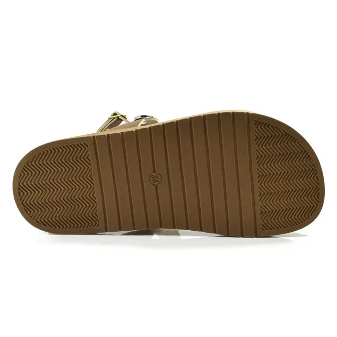 Sandália Flat Infantil Nilqi Marrom 380.03