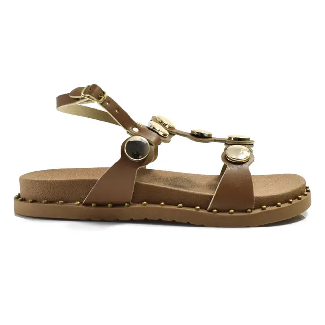 Sandália Flat Infantil Nilqi Marrom 380.03