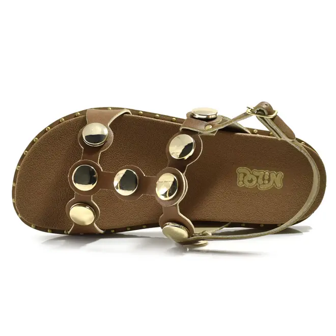 Sandália Flat Infantil Nilqi Marrom 380.03