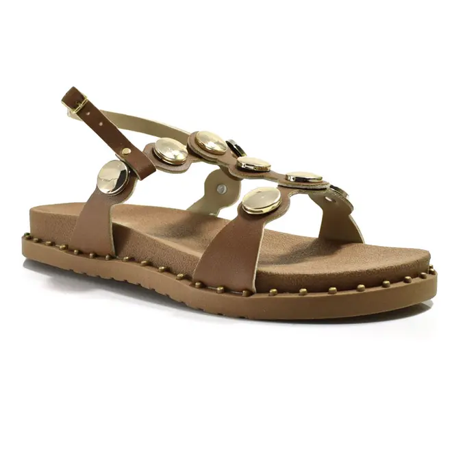 Sandália Flat Infantil Nilqi Marrom 380.03