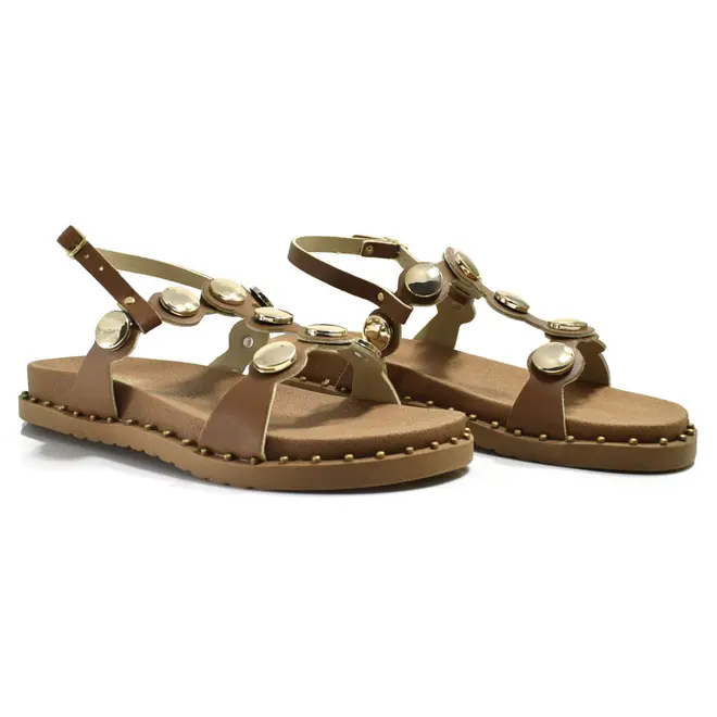 Sandália Flat Infantil Nilqi Marrom 380.03