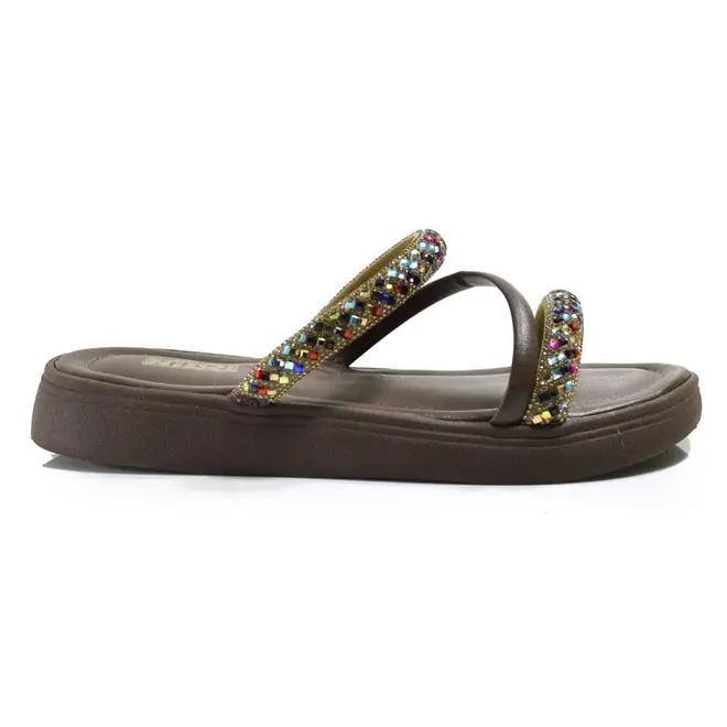 Sandália Flat Infantil Nilqi do 28 ao 34 Marrom 360.03