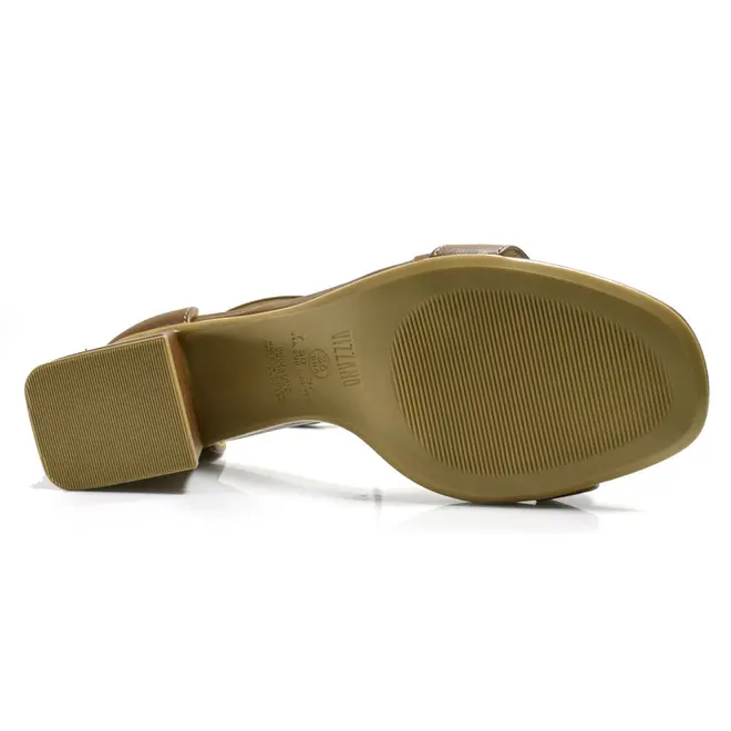 Sandália Feminina com Salto Bloco Vizzano Marrom 6428104-7286