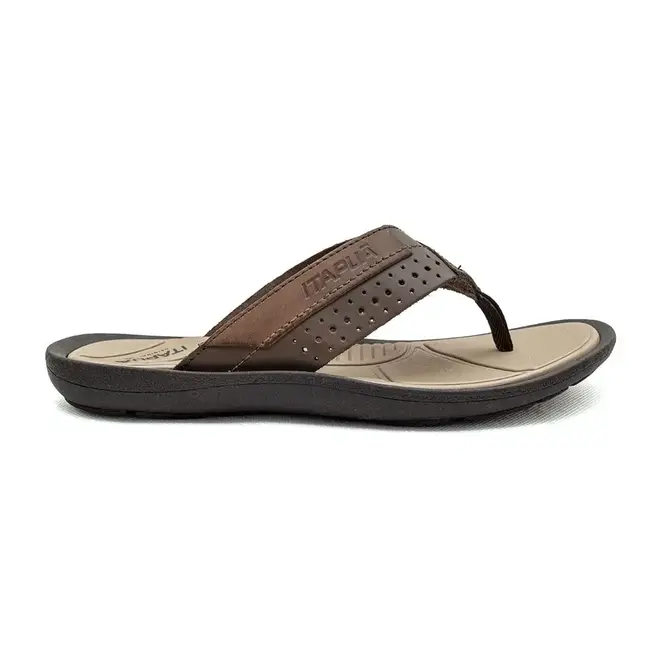 Chinelo Itapuã Couro Marrom Masculino