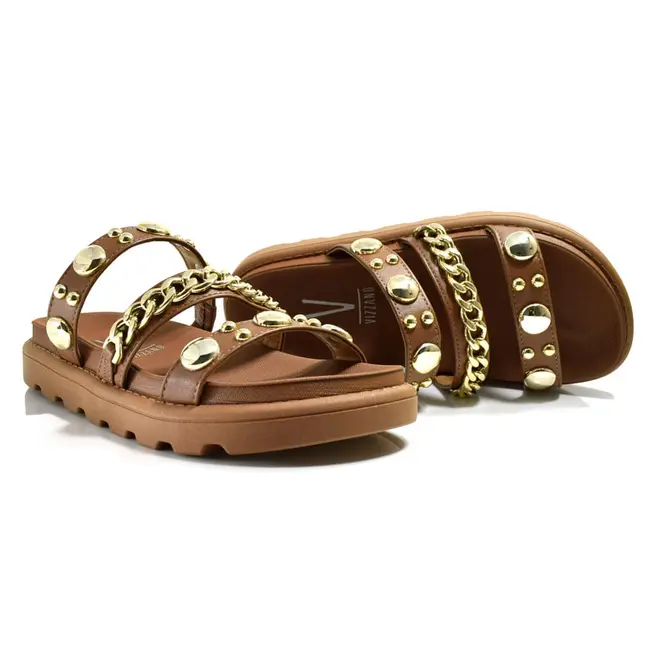Sandália Flat Feminina Vizzano Bege 6510.102.7286