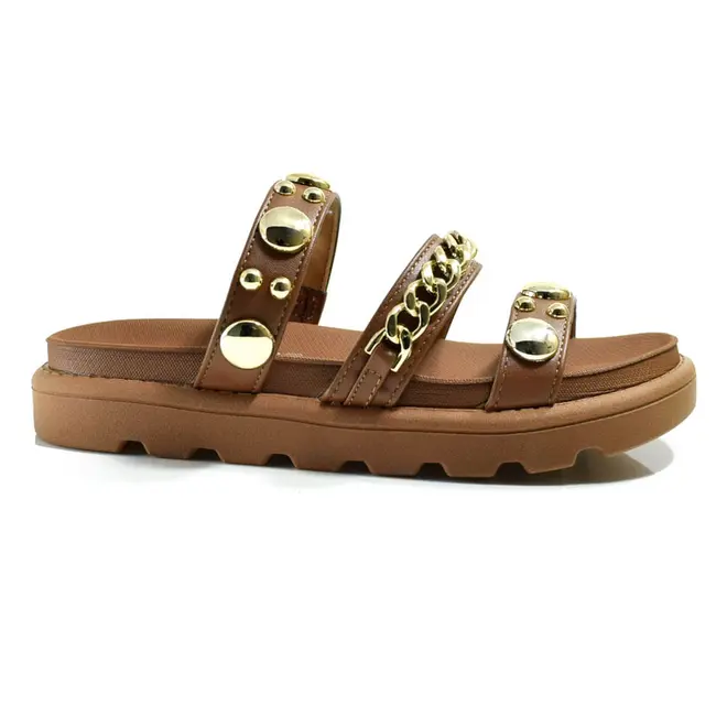 Sandália Flat Feminina Vizzano Bege 6510.102.7286