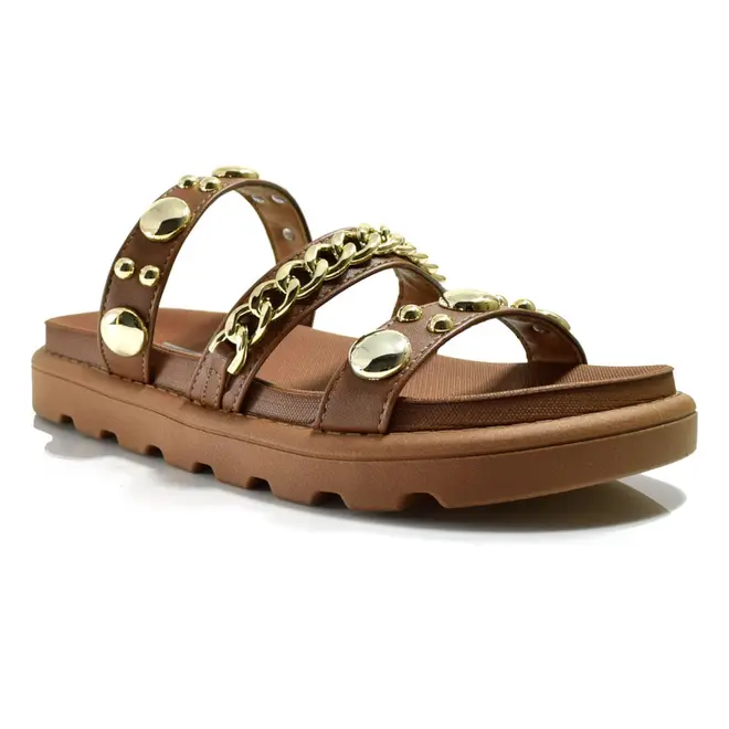 Sandália Flat Feminina Vizzano Bege 6510.102.7286