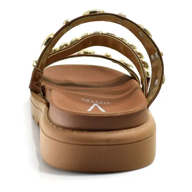 Sandália Flat Feminina Vizzano Bege 6510.102.7286