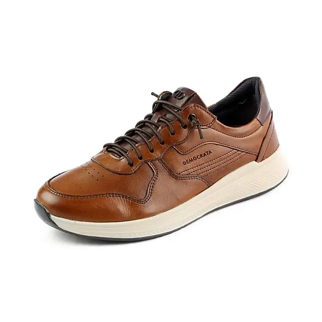 Sapatênis Democrata Knit Journey Extra Soft Masculino Marrom