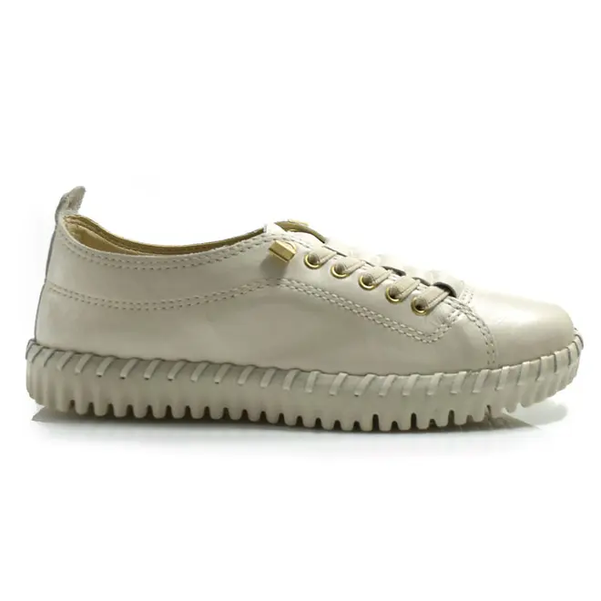 Tênis de Couro Feminino Bottero Creme 374102