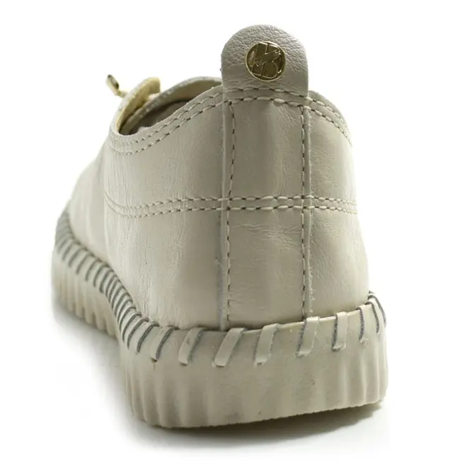 Tênis de Couro Feminino Bottero Creme 374102