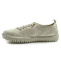 Tênis de Couro Feminino Bottero Creme 374102