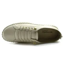 Tênis de Couro Feminino Bottero Creme 374102