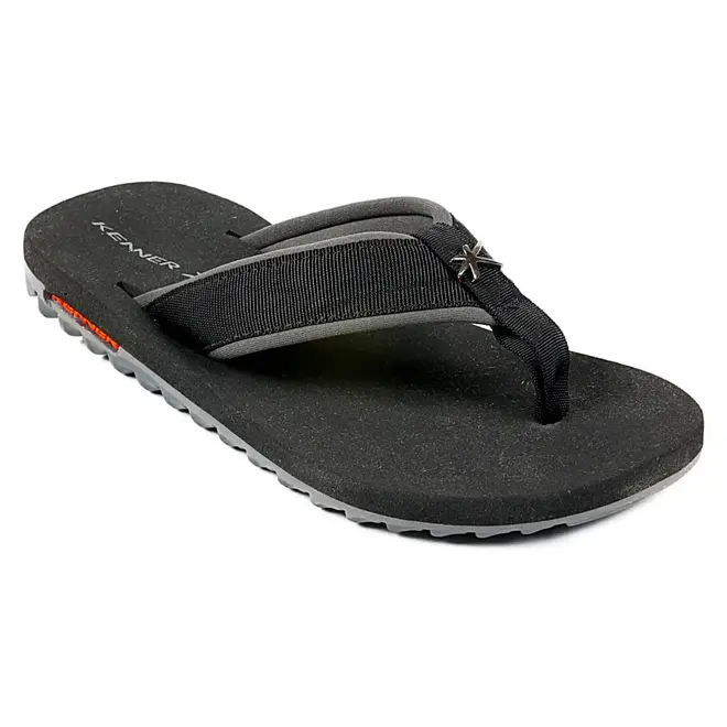 Chinelo Masculino Kenner Kivah Cushy - Preto/Grafite
