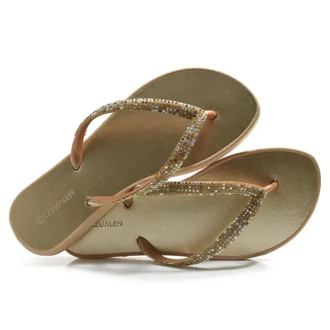 Chinelo Feminino Cazzualen Ouro Rosê CH-2302