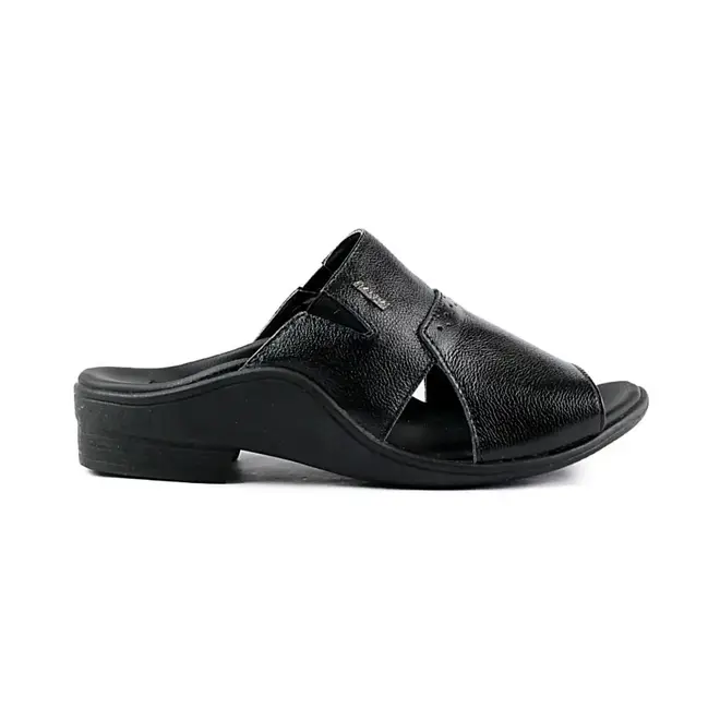 Chinelo Itapuã Slide Couro Preto Masculino